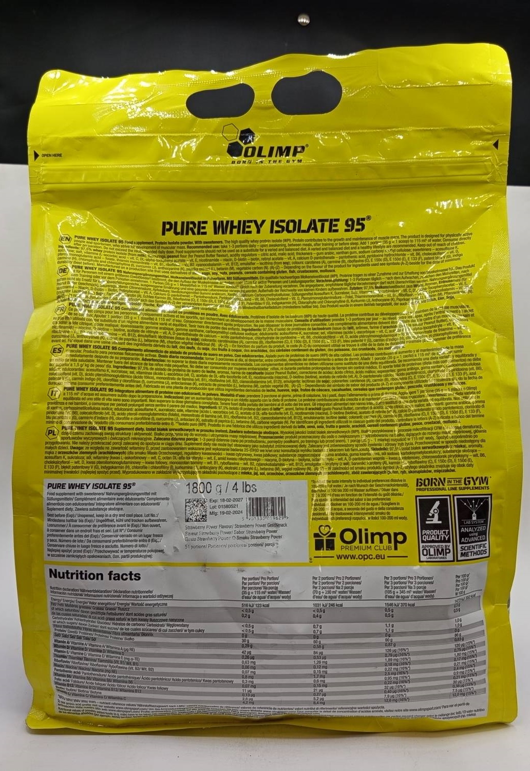 مکمل پیور وی ایزوله الیمپ Olimp Pure Whey Isolate 95 3 مکمل پیور وی ایزوله الیمپ Olimp Pure Whey Isolate 95