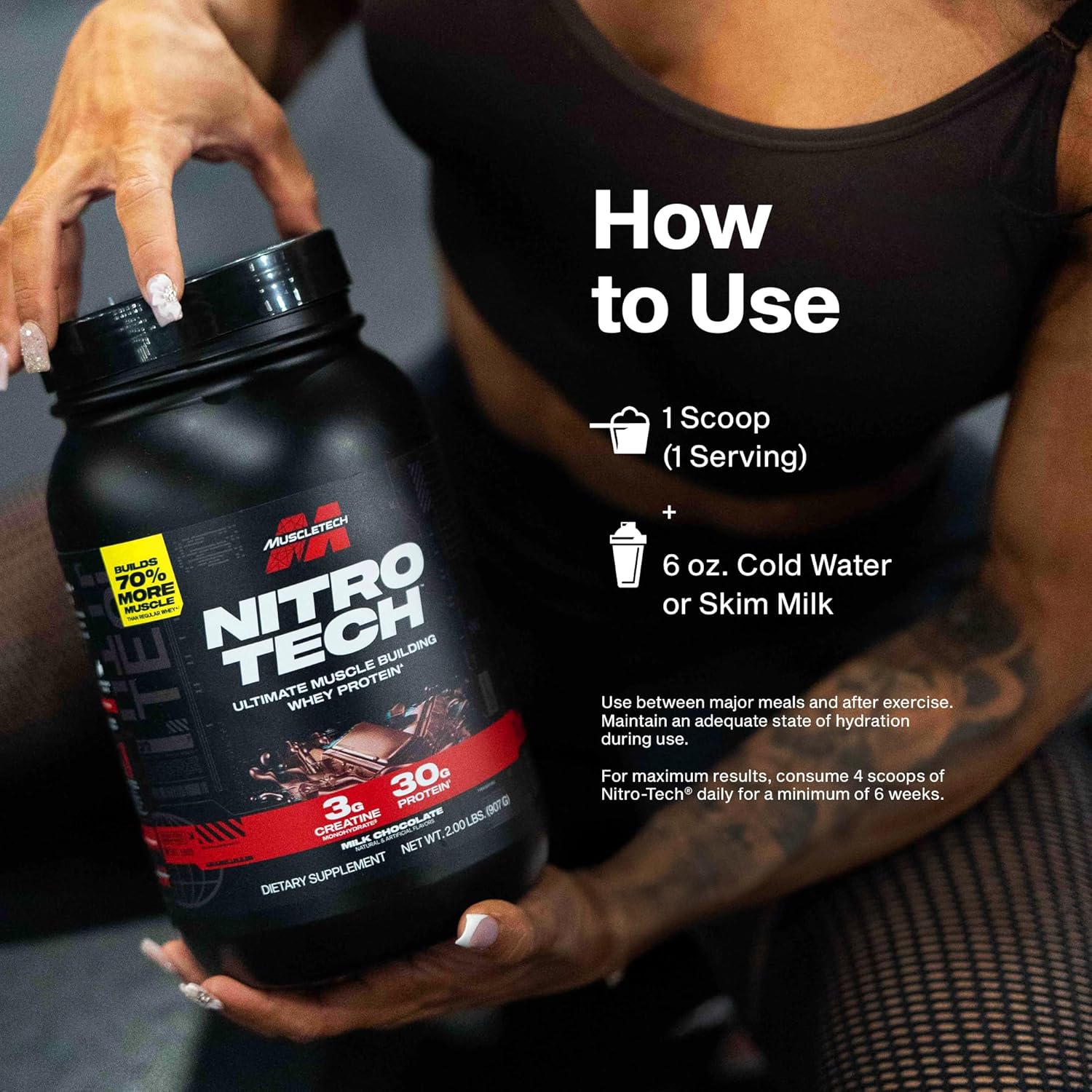 مکمل پروتئین وی نیتروتک ماسل تک 1.8 کیلو MuscleTech Nitro Tech Whey Protein