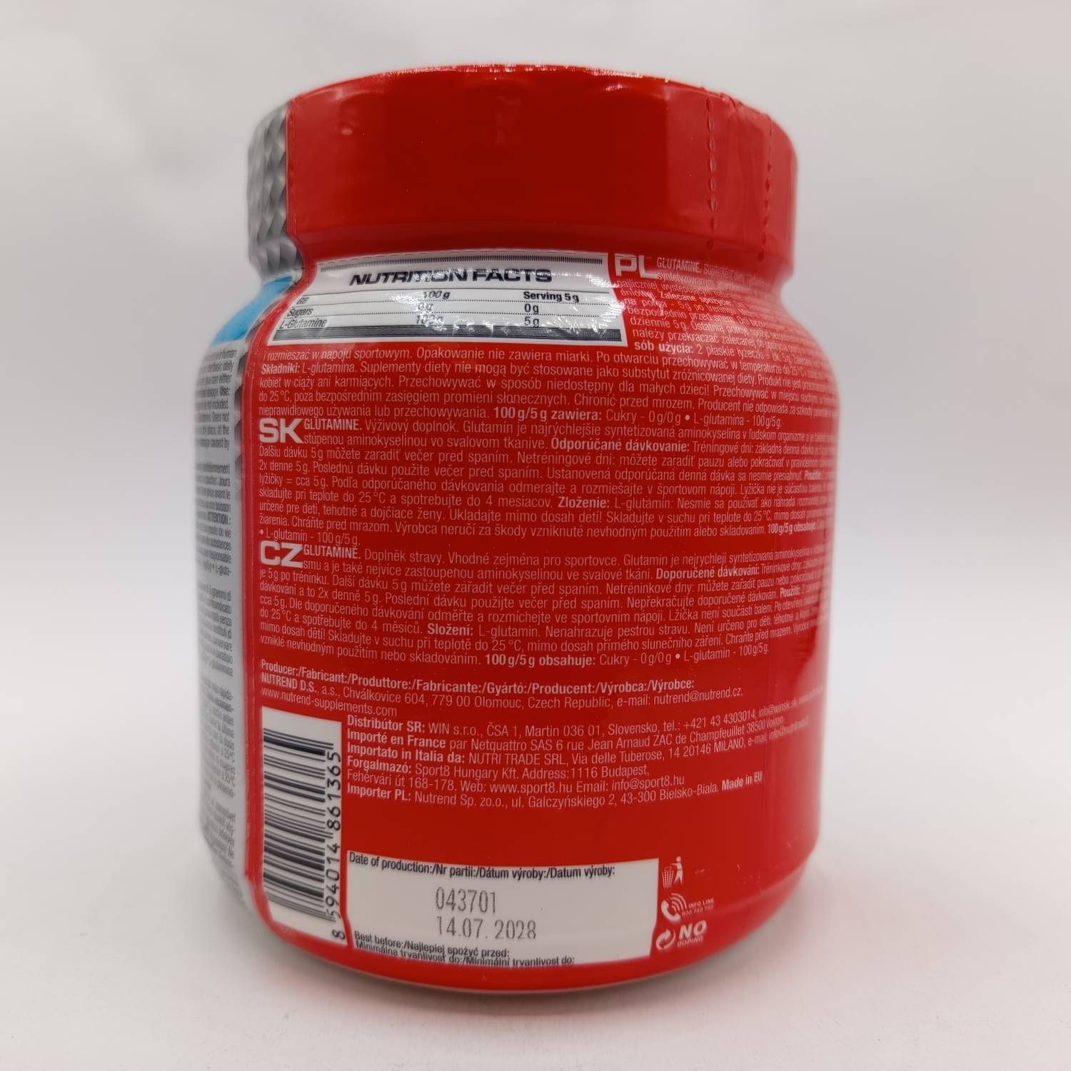 گلوتامین ناترند 300 گرم Nutrend Glutamine 4 گلوتامین ناترند 300 گرم Nutrend Glutamine