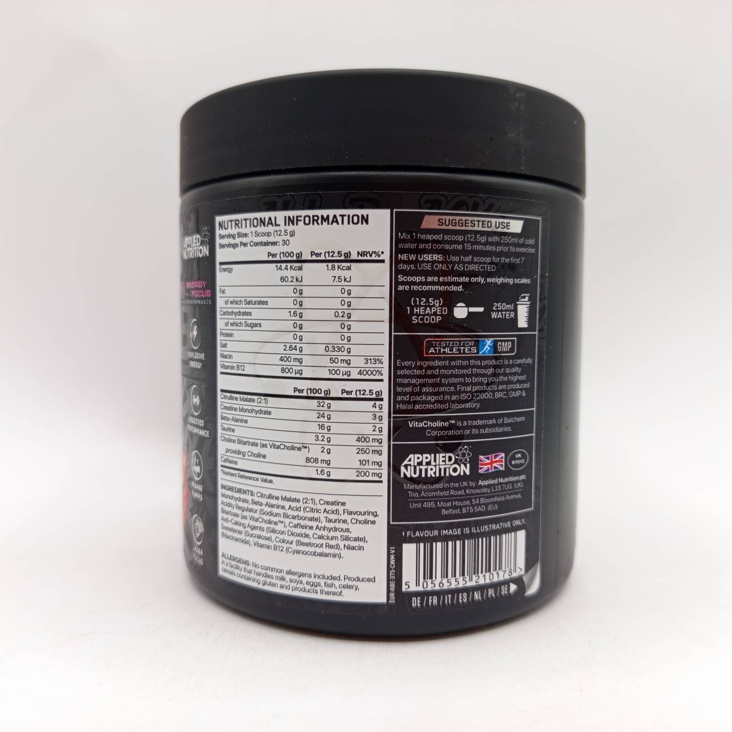 ヒロ پمپ ABE اپلاید کافئین دار 30 سروینگ Applied Nutrition ABE