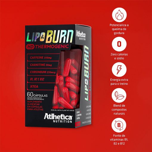 ترموژنیک لیپو برن اتلتیکا 60 کپسول  ATLHETICA Lipo Burn HD Thermogenic