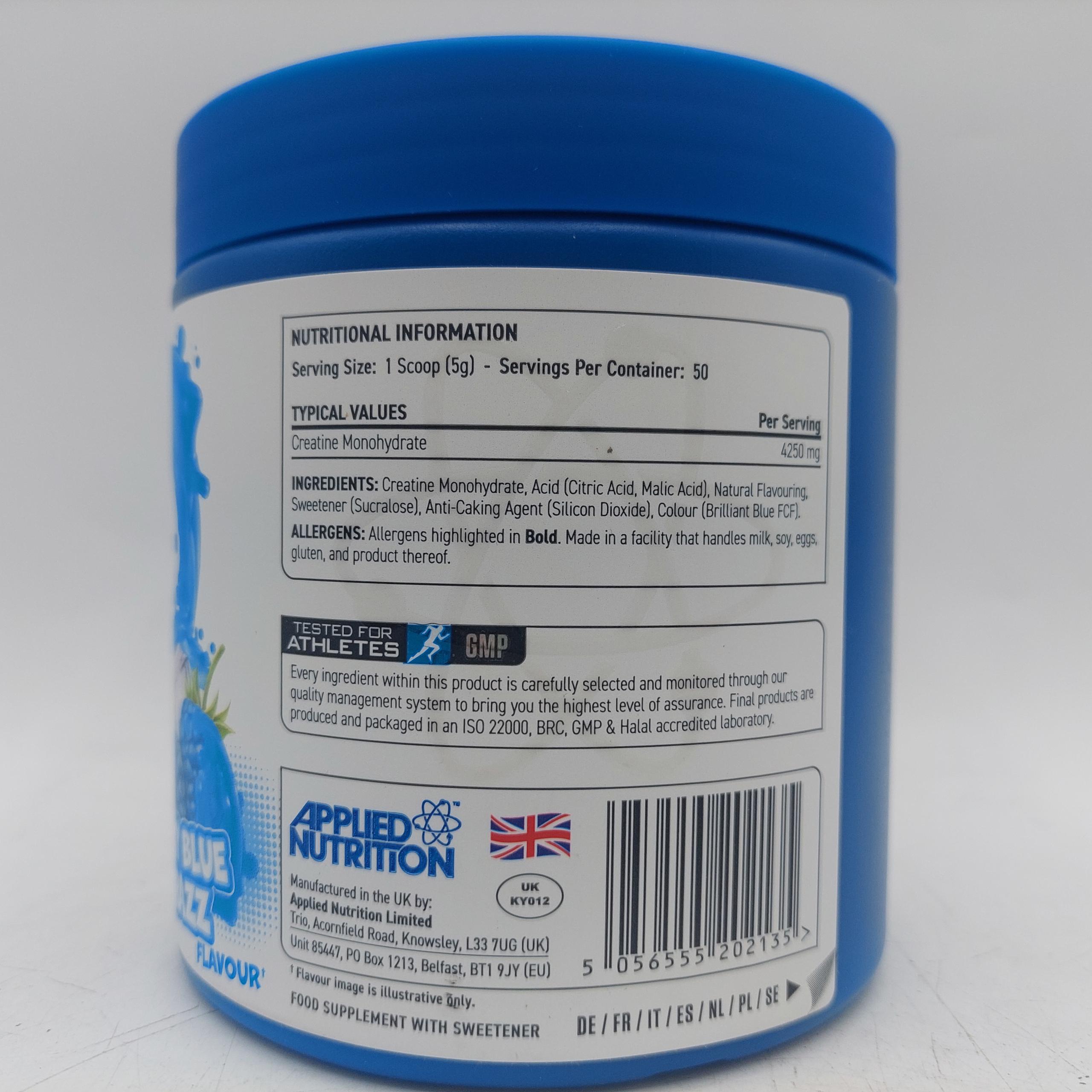 کراتین اپلاید طعم دار : مکمل کراتین مونوهیدرات Applied Nutrition میکرونیز شده 3 کراتین اپلاید