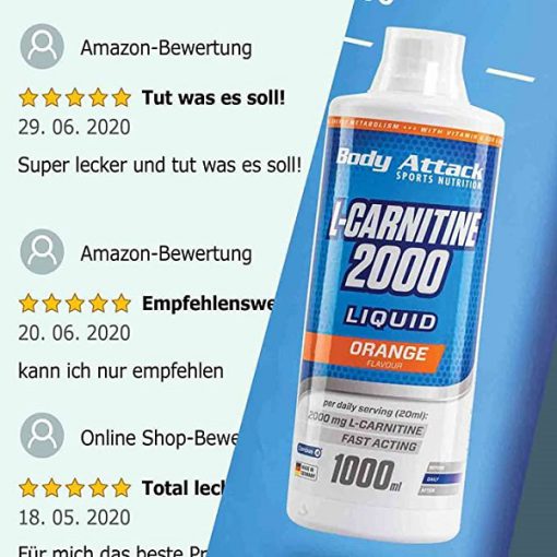 ال کارنیتین 2000 مایع بادی اتک  BODY ATTACK L-CARNITINE LIQUID 2000