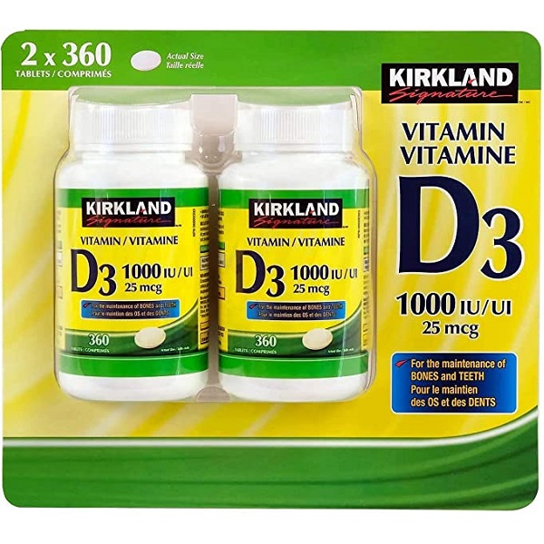ویتامین دی کرکلند Kirkland Vitamin D3 1000IU (360 و 720 عددی) 7 ویتامین دی کرکلند Kirkland Vitamin D3