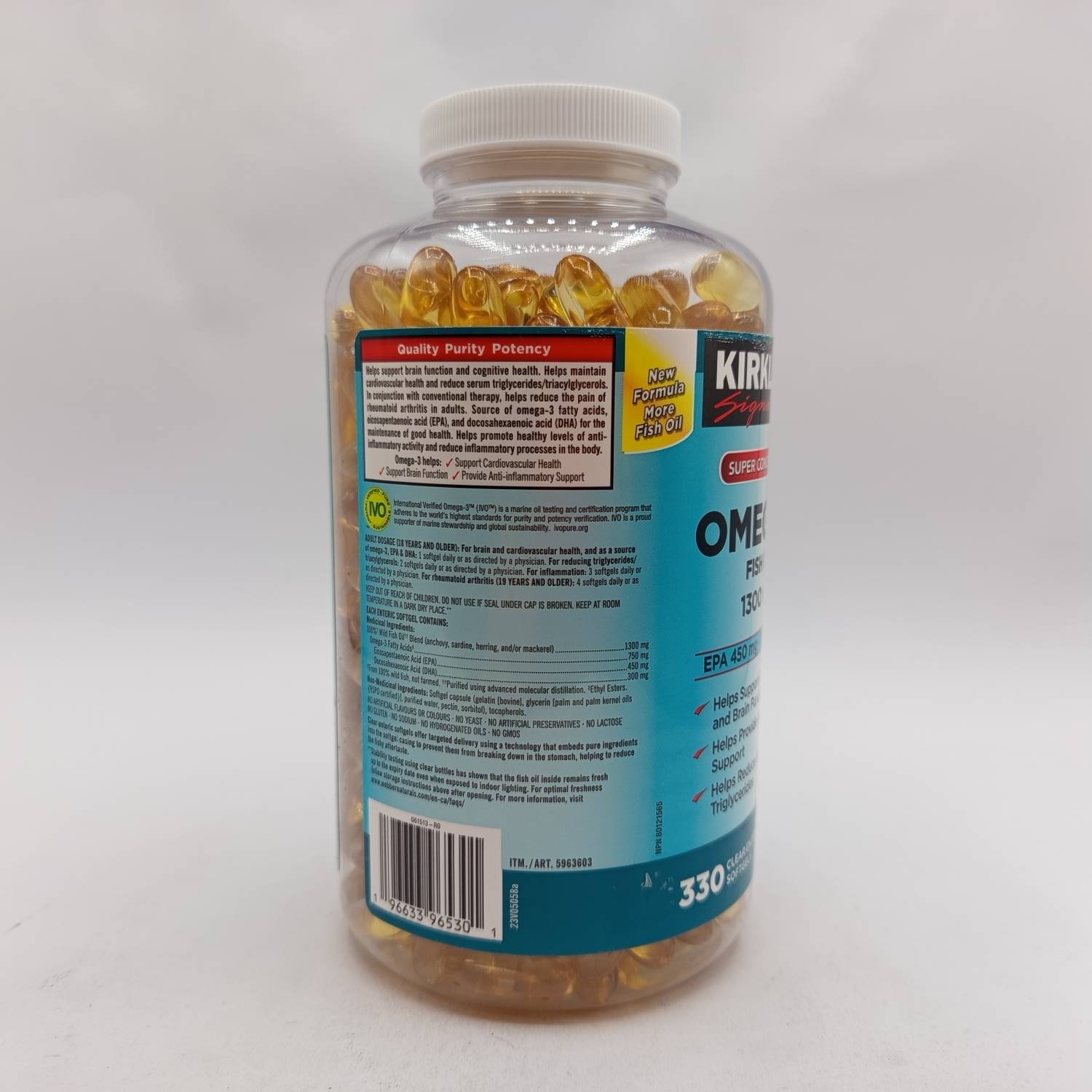 امگا 3 کرکلند 1300 میلی گرم 330 عدد Kirkland Omega-3 4 امگا 3 کرکلند 1300 میلی گرم 330 عدد Kirkland Omega-3