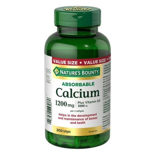 کلسیم و ویتامین دی نیچرز بونتی 200 عددی Nature's Bounty Calcium Vitamin D3
