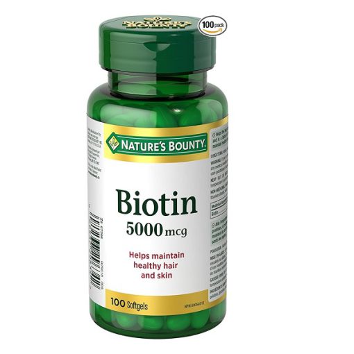 بیوتین 5000 میکروگرم نیچرز بونتی 100 عددی Nature's Bounty Biotin