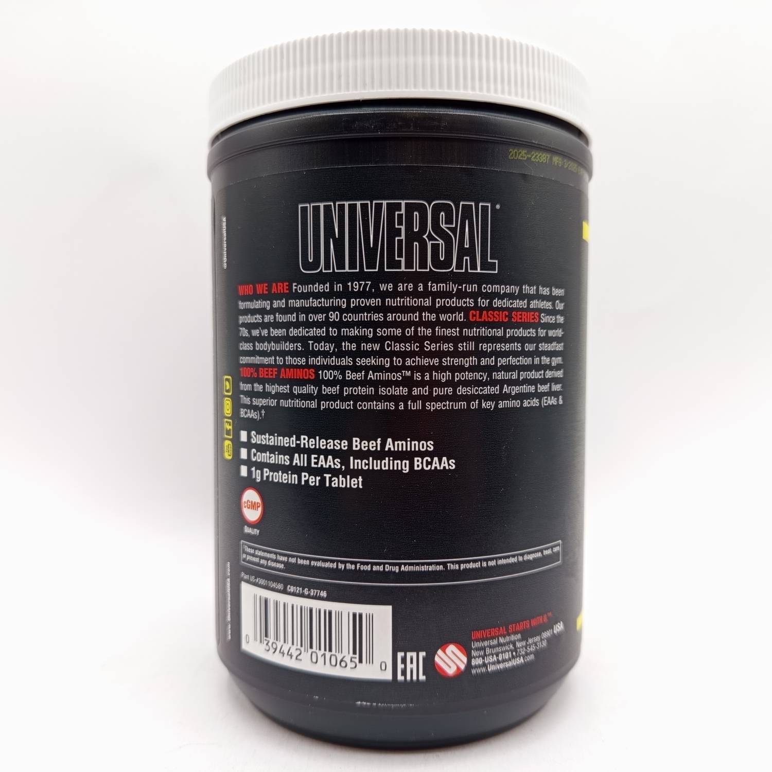آمینو بیف یونیورسال 200 عددی Universal Nutrition 100% Beef Aminos 5 آمینو بیف یونیورسال 200 عددی Universal Nutrition 100% Beef Aminos