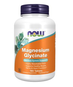 منیزیم گلیسینات ناو 180 عددی NOW Magnesium Glycinate