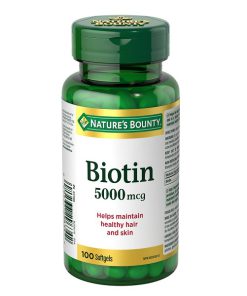 بیوتین 5000 میکروگرم نیچرز بونتی 100 عددی Nature's Bounty Biotin