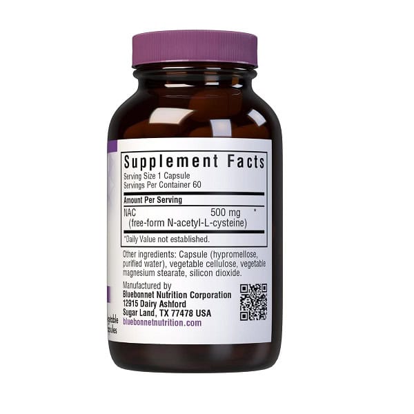 ان-استیل سیستئین بلوبانت Bluebonnet NAC 500mg 2 ان-استیل سیستئین بلوبانت Bluebonnet NAC 500mg