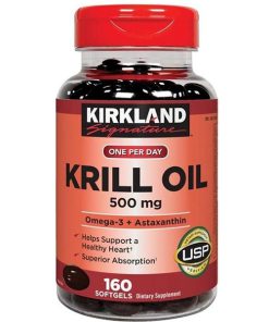 روغن کریل کرکلند 500 میلی گرم 160 عدد Kirkland Signature Krill Oil