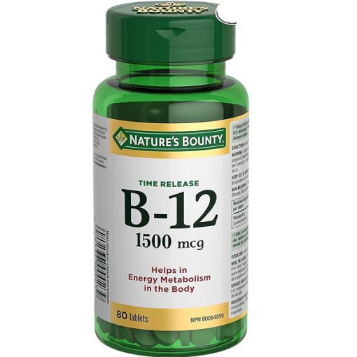 ویتامین B12 نیچرز بونتی 1500 میکروگرم 80 عدد
