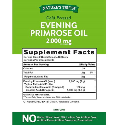 روغن گل مغربی نیچرز تریث Nature's Truth Evening Primrose Oil