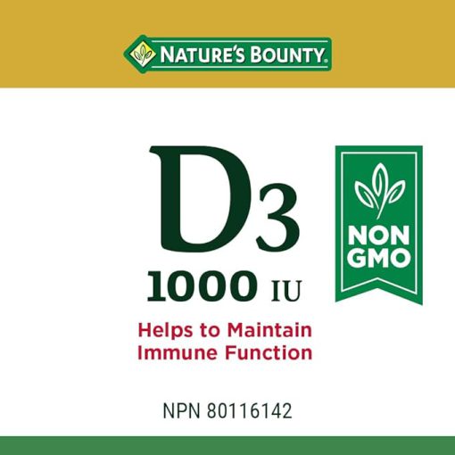 ویتامین D3 نیچرز بونتی 1000 واحد بین المللی 400 عدد