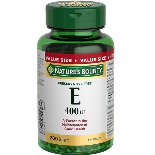 ویتامین ای نیچرز بونتی 400 واحد 200 عدد Nature's Bounty Vitamin E 400IU