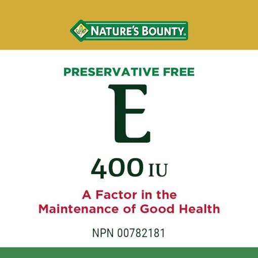 ویتامین ای نیچرز بونتی 400 واحد 200 عدد Nature's Bounty Vitamin E 400IU
