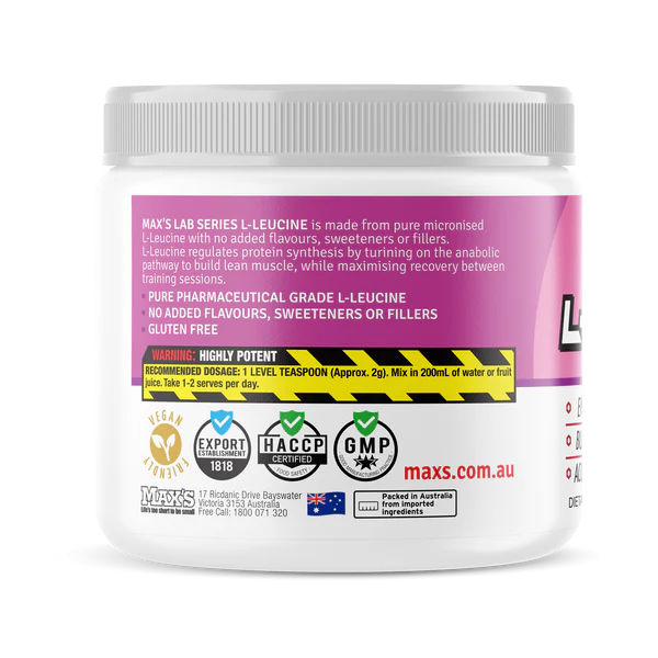 ال لوسین مکسس 100 گرم MAX'S L-Leucine 2 ال لوسین مکسس 100 گرم MAX'S L-Leucine