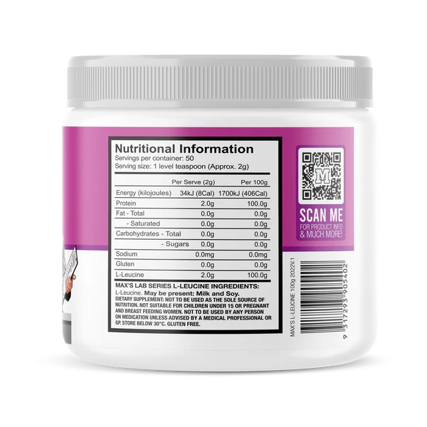 ال لوسین مکسس 100 گرم MAX'S L-Leucine 3 ال لوسین مکسس 100 گرم MAX'S L-Leucine
