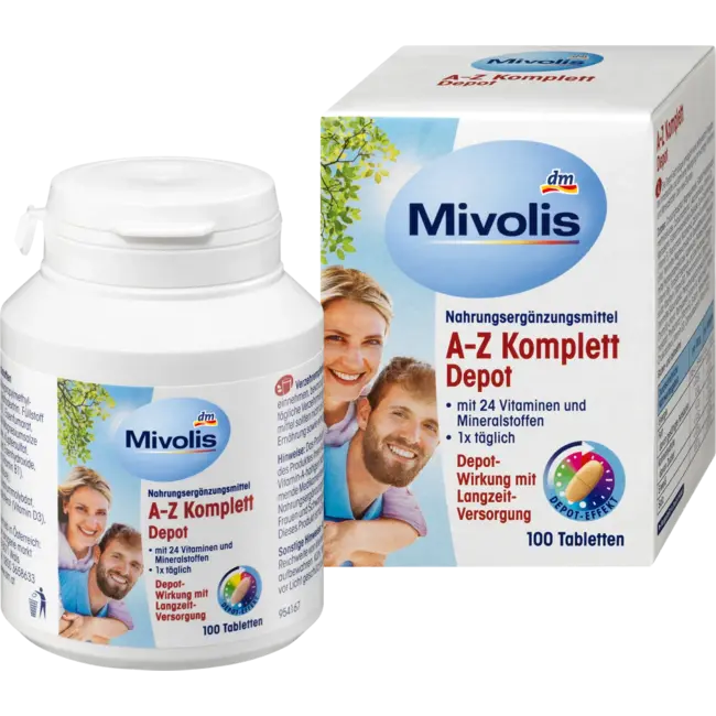 قرص مولتی ویتامین میوولیس Mivolis A-Z Compleet Depot 1 قرص مولتی ویتامین میوولیس Mivolis A-Z Compleet Depot