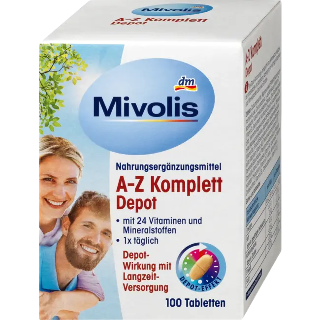 قرص مولتی ویتامین میوولیس Mivolis A-Z Compleet Depot 4 قرص مولتی ویتامین میوولیس Mivolis A-Z Compleet Depot