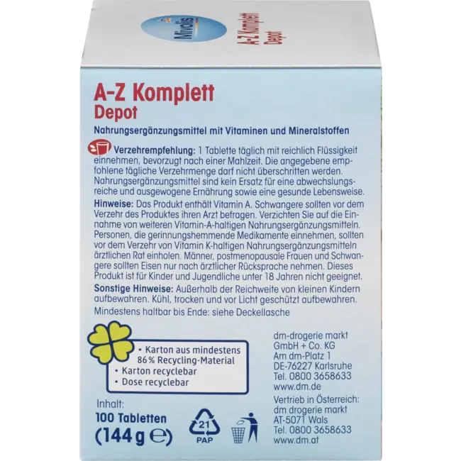 قرص مولتی ویتامین میوولیس Mivolis A-Z Compleet Depot 8 قرص مولتی ویتامین میوولیس Mivolis A-Z Compleet Depot