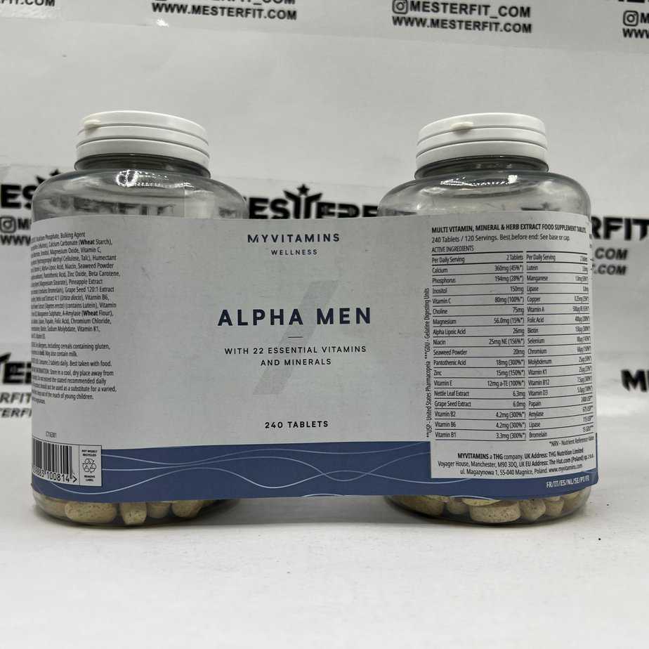 مینرال و مولتی ویتامین آلفا من مای ویتامینز مخصوص آقایان Myvitamins Alpha Men 2 مینرال و مولتی ویتامین آلفا من مای ویتامینز مخصوص آقایان Myvitamins Alpha Men - Image 2