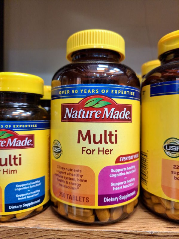 مولتی فور هر نیچرمید برای خانم ها Nature Made Women's Multi For Her 5 مولتی ویتامین زنانه نیچرمید Nature Made Women's Multivitamin Tablets