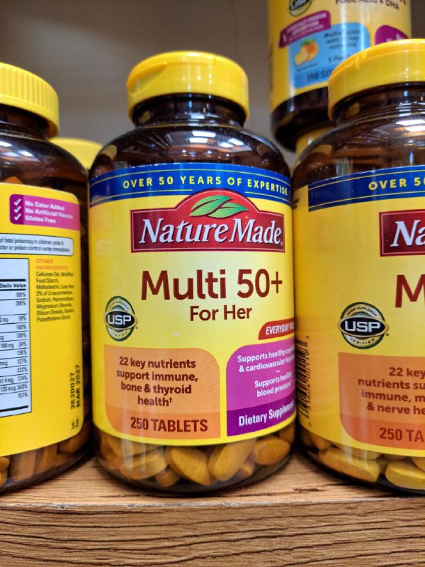 مولتی ویتامین زنانه 50+ نیچرمید Nature Made Women's Multivitamin 50+ Tablets 2 مولتی ویتامین زنانه 50+ نیچرمید Nature Made Women's Multivitamin 50+ Tablets