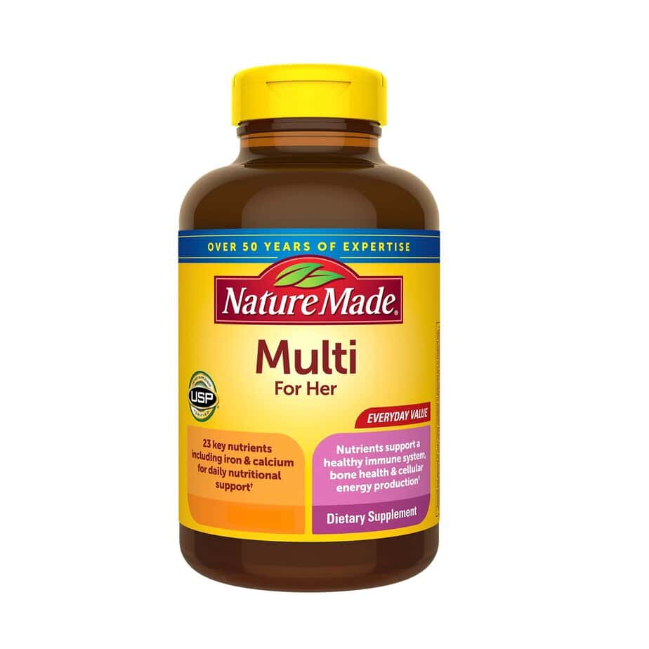 مولتی فور هر نیچرمید برای خانم ها Nature Made Women's Multi For Her 1 مولتی ویتامین زنانه نیچرمید