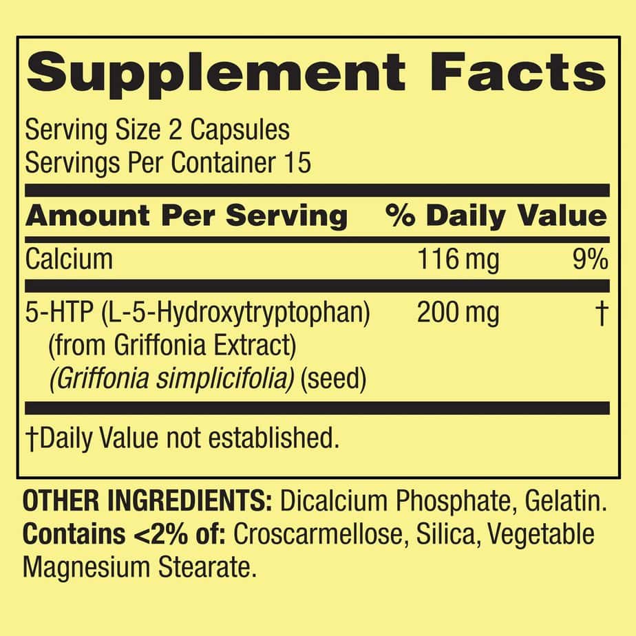 هیدروکسی تریپتوفان 5 اچ تی پی اسپرینگ والی Spring Valley 5-HTP 100mg 7 5-HTP اسپرینگ والی 30 عددی