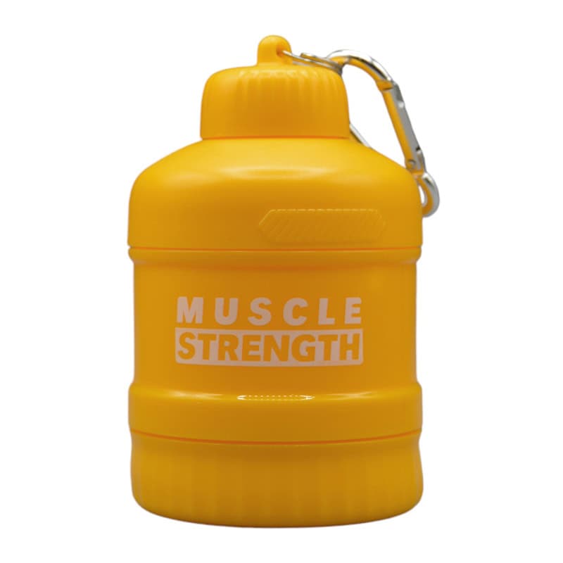 قیف پروتئین 2 تیکه MUSCLE STRENGTH زرد رنگ 1 قیف پروتئین 2 تیکه MUSCLE STRENGTH زرد رنگ