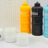 قیف پروتئین 4 تیکه MUSCLE STRENGTH مشکی، آبی و سفید رنگ