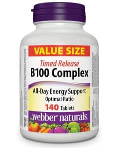 ویتامین ب 100 وبر نچرالز 140 عدد Webber Naturals B 100 Complex