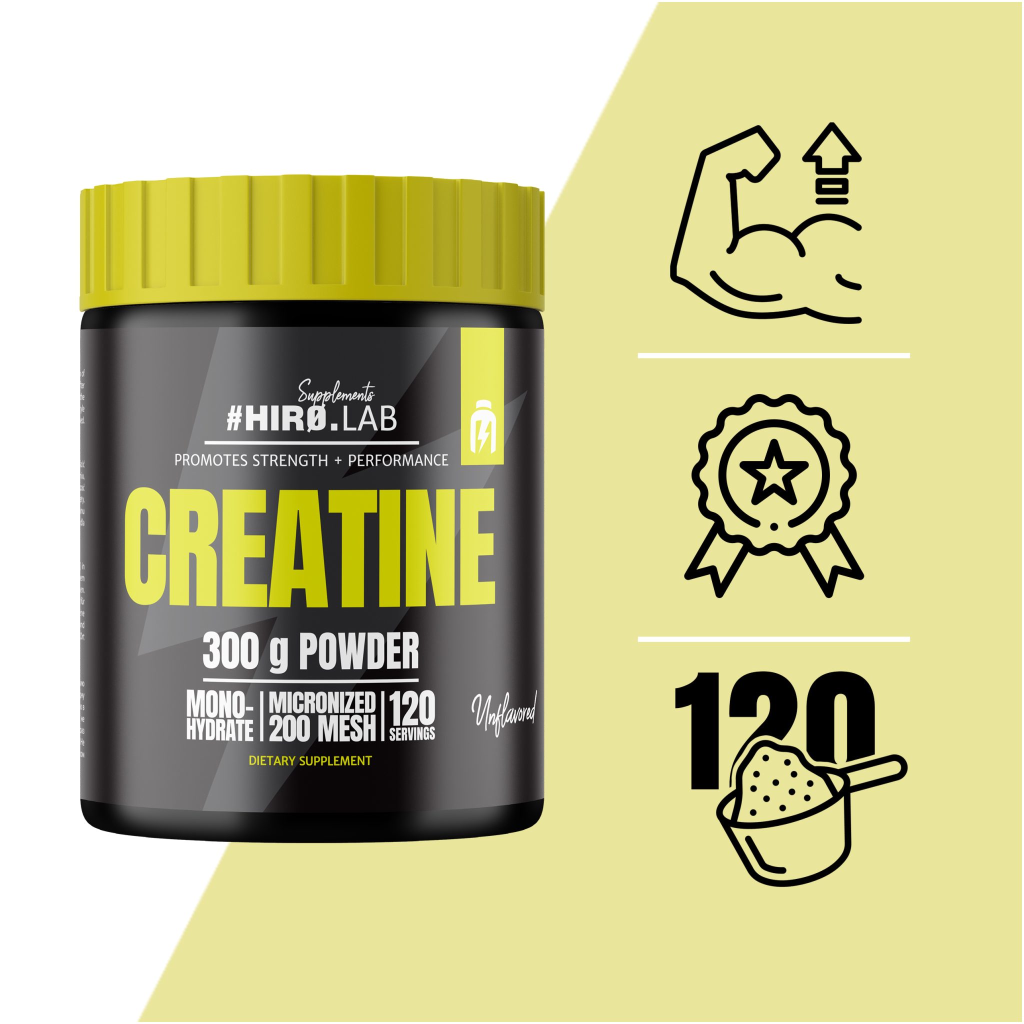پودر کراتین هیرولب 300 گرم Hiro.Lab Creatine