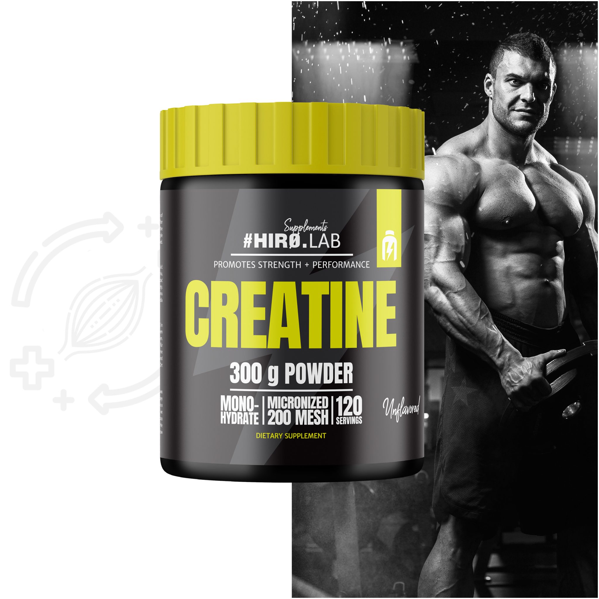 پودر کراتین هیرولب 300 گرم Hiro.Lab Creatine