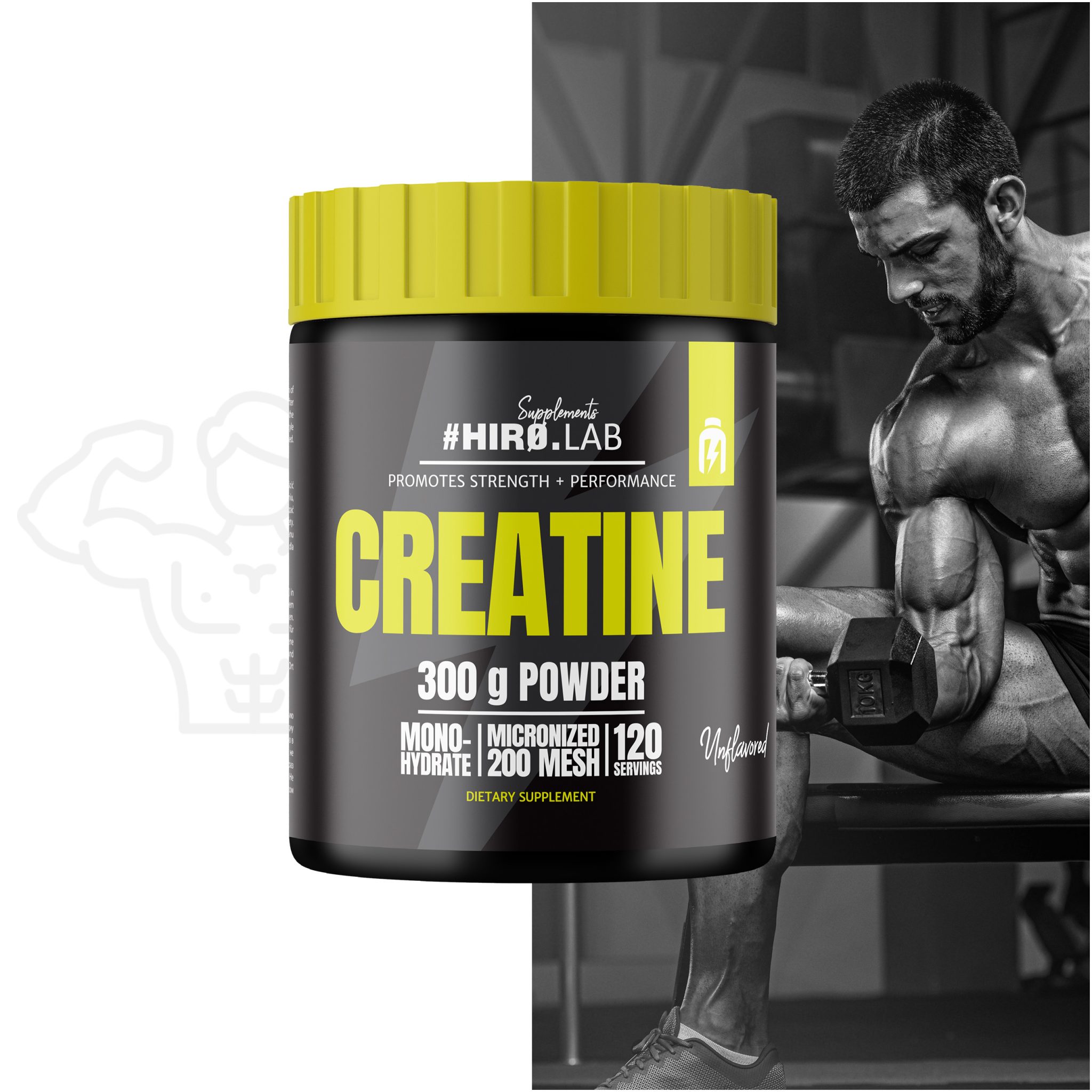 پودر کراتین هیرولب 300 گرم Hiro.Lab Creatine