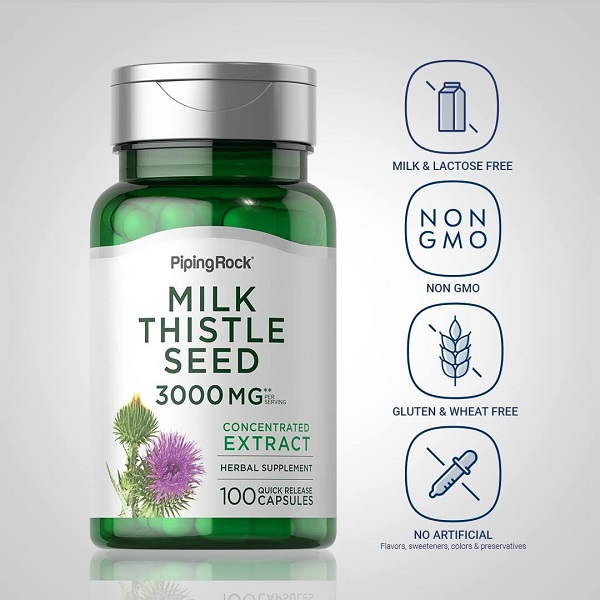 خار مریم پایپینگ راک Piping Rock Milk Thistle 4 خار مریم پایپینگ راک Piping Rock Milk Thistle