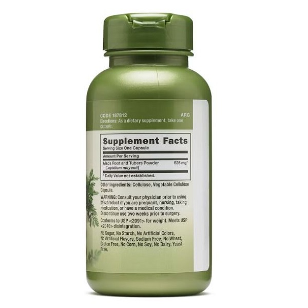 کپسول ماکا جی ان سی GNC MACA ROOT 525MG 2 کپسول ماکا جی ان سی GNC MACA ROOT 525MG