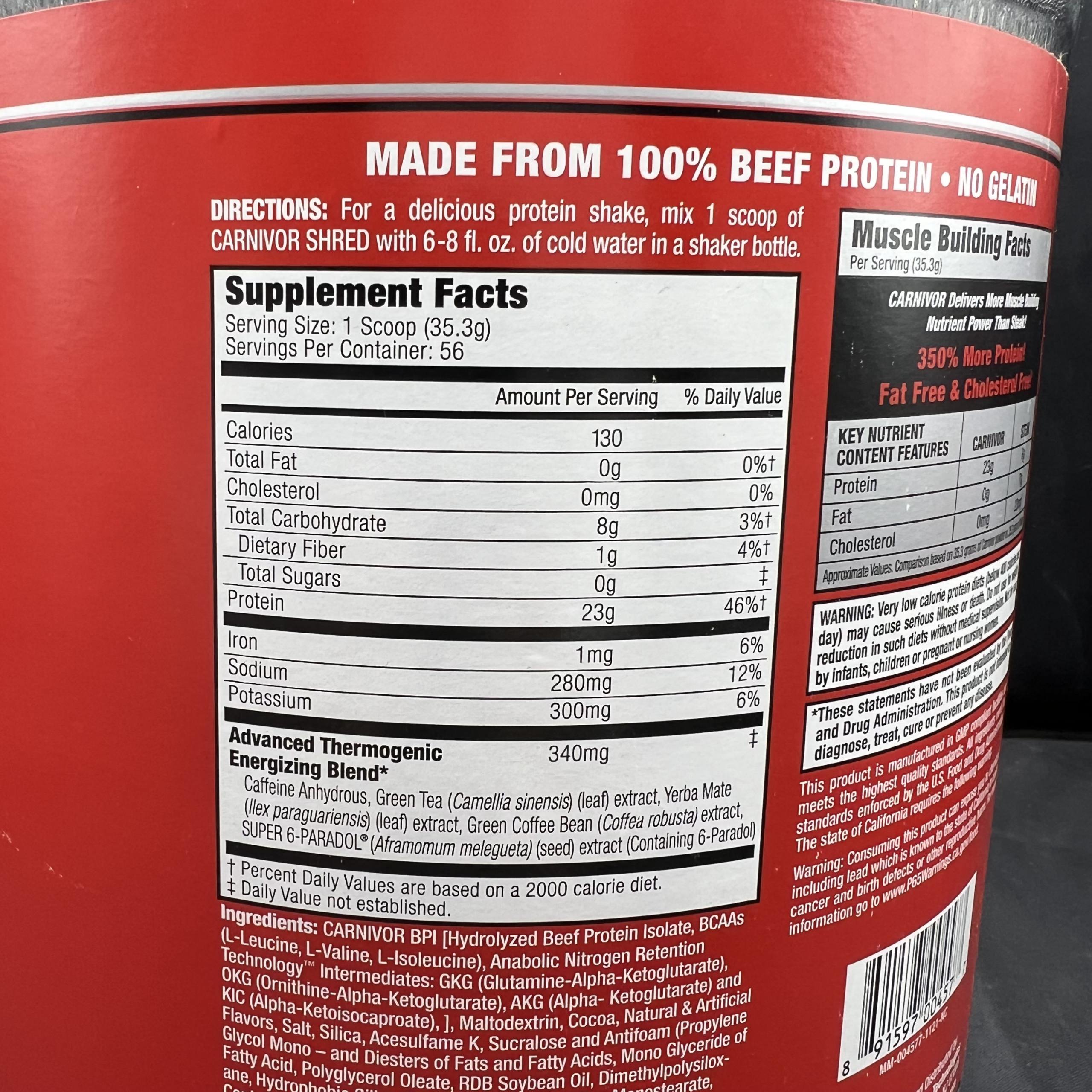 پروتئین هیدرولیز کارنیور شرد ماسل مدز MuscleMeds CARNIVOR SHRED 3 پروتئین هیدرولیز کارنیور شرد ماسل مدز MuscleMeds CARNIVOR SHRED - Image 3