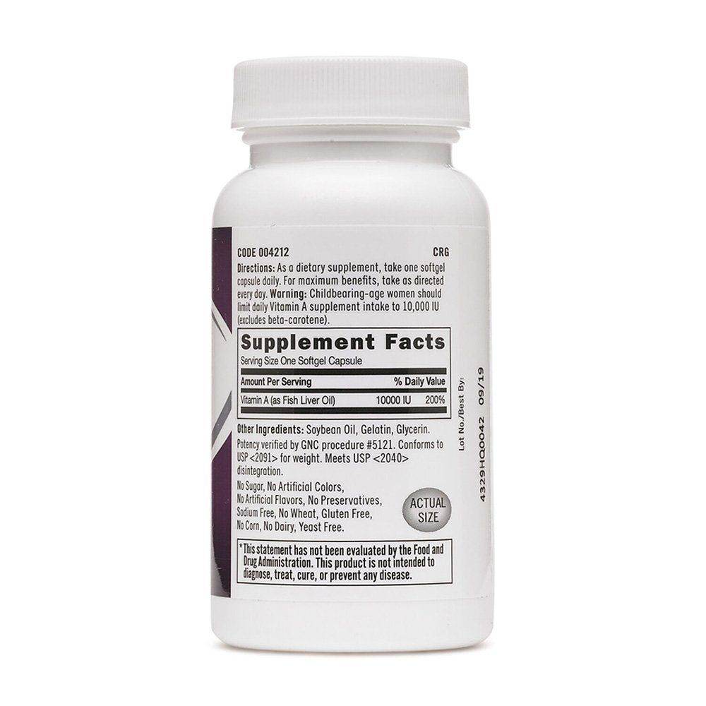 کپسول ویتامین آ جی ان سی GNC Vitamin A 10000IU 2 کپسول ویتامین آ جی ان سی GNC Vitamin A 10000IU
