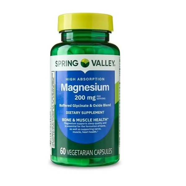 منیزیم اسپرینگ والی Spring Valley Magnesium 200mg 1 منیزیم اسپرینگ والی Spring Valley Magnesium 200mg