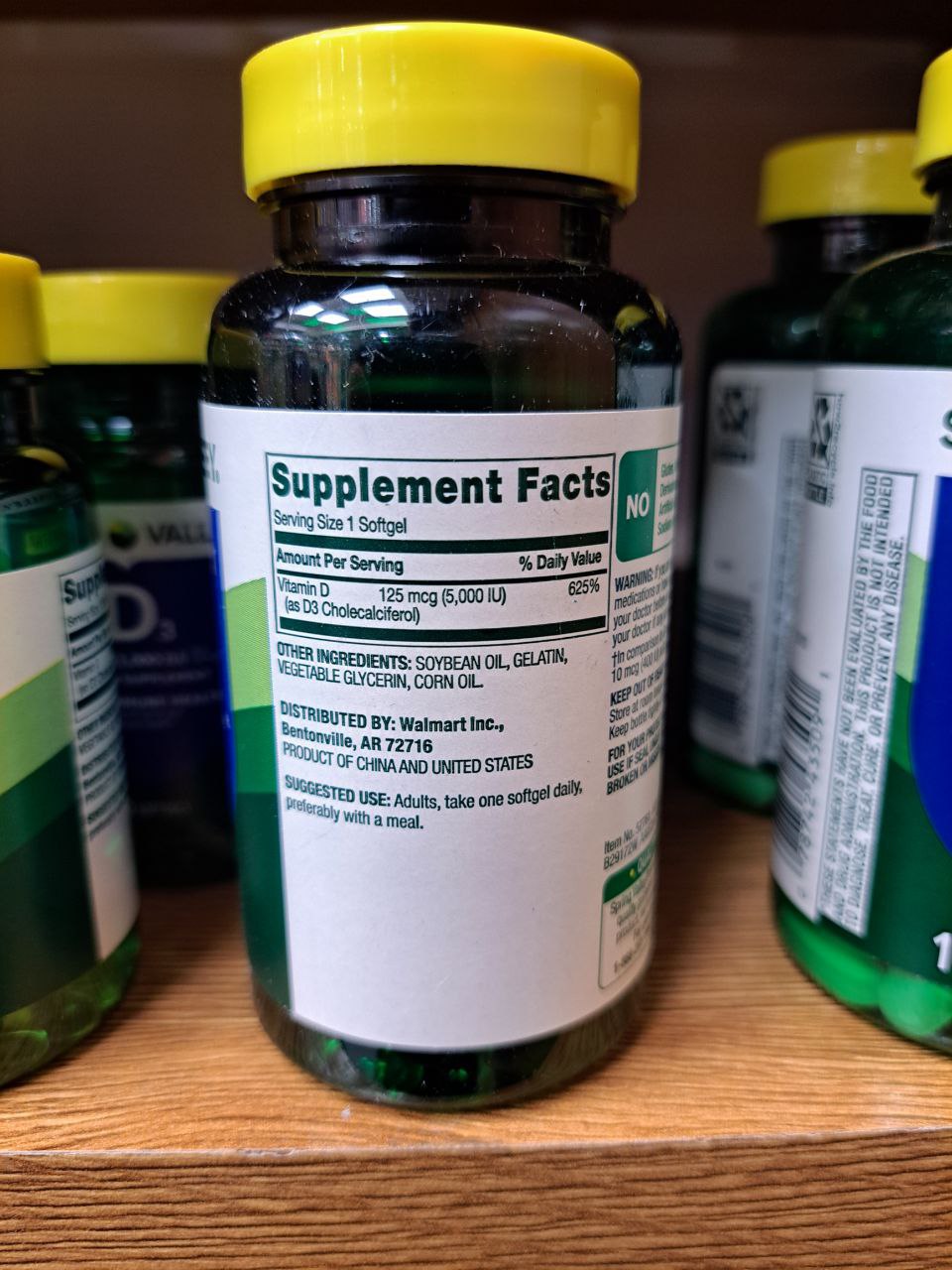 کپسول ویتامین دی اسپرینگ والی Spring Valley Vitamin D3 5000IU 8 کپسول ویتامین دی اسپرینگ والی Spring Valley Vitamin D3 5000IU