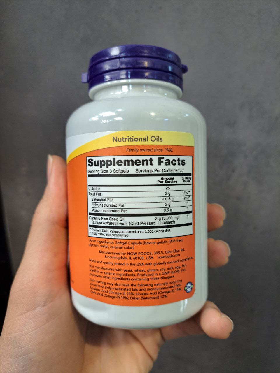 روغن بذر کتان ناو NOW Foods Flax Oil 3 روغن بذر کتان ناو NOW Foods Flax Oil