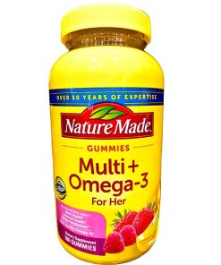 پاستیل امگا و مولتی ویتامین زنانه نیچرمید Nature Made Multivitamin for Her + Omega