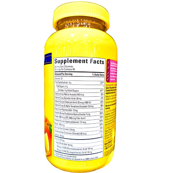 پاستیل امگا و مولتی ویتامین زنانه نیچرمید Nature Made Multivitamin for Her + Omega 4 پاستیل امگا و مولتی ویتامین زنانه نیچرمید Nature Made Multivitamin for Her + Omega