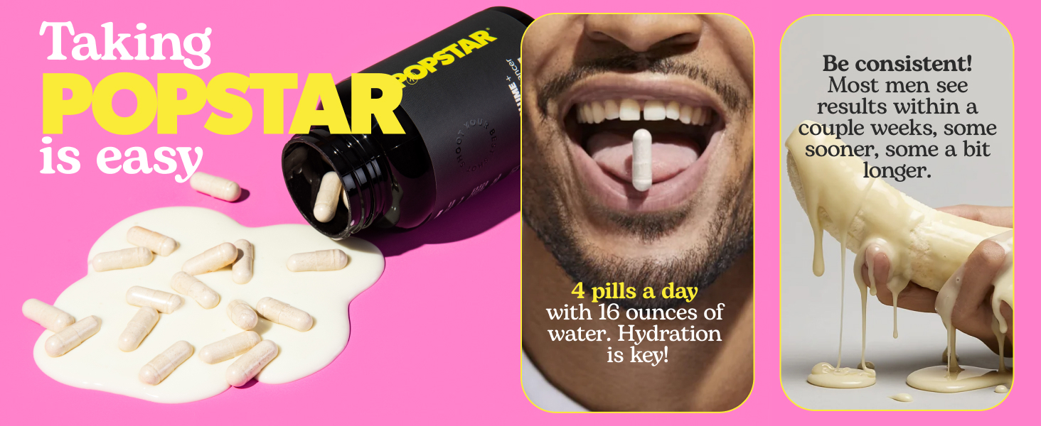 بهبود دهنده طعم و افزایش حجم اسپرم پاپ استار POPSTAR Labs Semen Volume Booster 25 بهبود دهنده طعم و افزایش حجم اسپرم پاپ استار POPSTAR Labs Semen Volume Booster