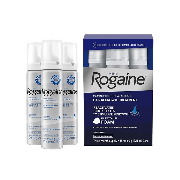 فوم ماینوکسیدیل روگین مردانه 5 درصد Rogaine Men Foam 1 فوم ماینوکسیدیل روگین مردانه 5 درصد Rogaine Men Foam