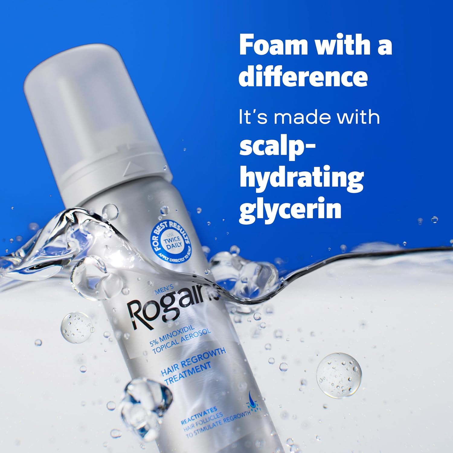 فوم ماینوکسیدیل روگین مردانه 5 درصد Rogaine Men Foam 2 فوم ماینوکسیدیل روگین مردانه 5 درصد Rogaine Men Foam