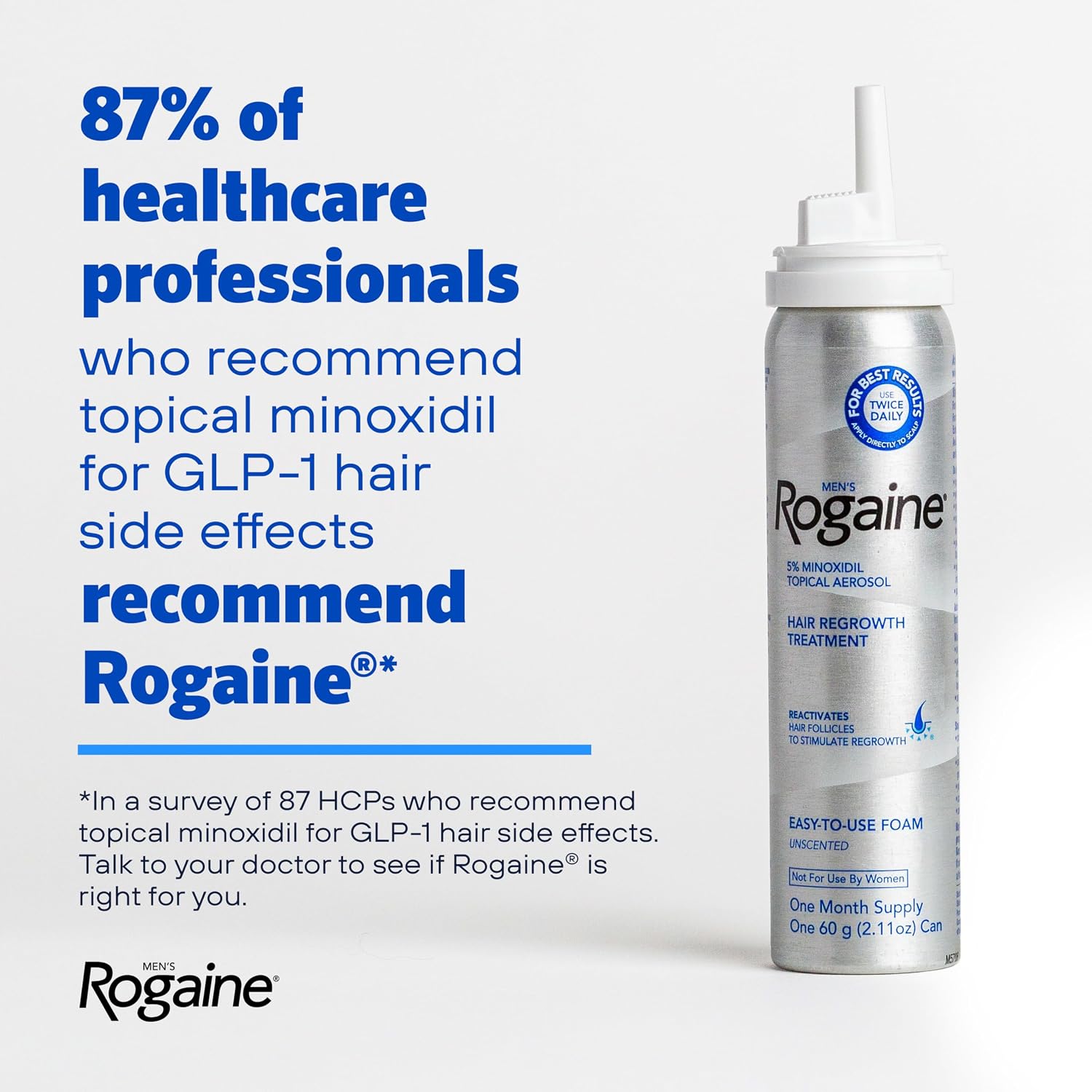 فوم ماینوکسیدیل روگین مردانه 5 درصد Rogaine Men Foam 3 فوم ماینوکسیدیل روگین مردانه 5 درصد Rogaine Men Foam